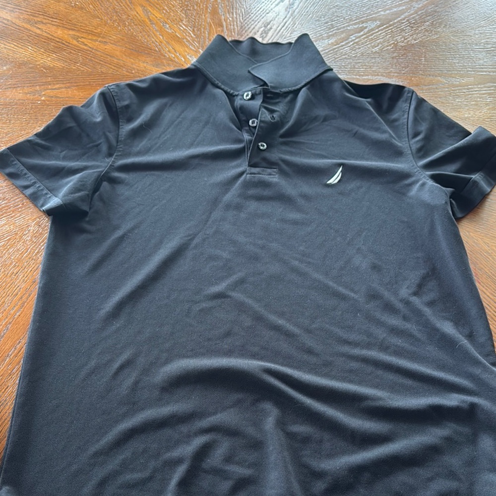 Nautica Men's Black Polo Shirt
